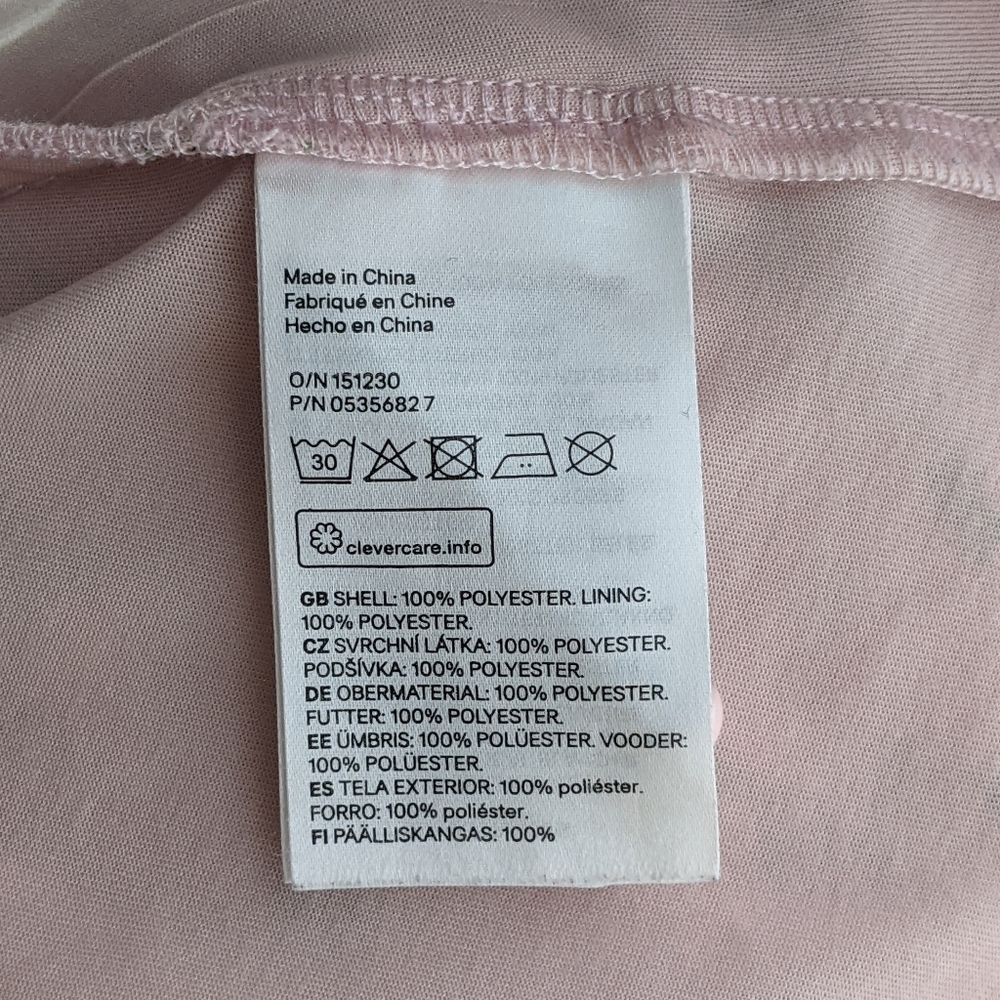 H&M Sz 12 Pink Garden Chiffon Minidress - Picture 6 of 6